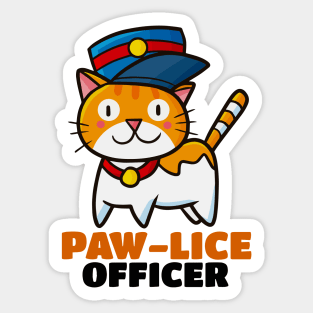 Paw-Lice Officer Sticker